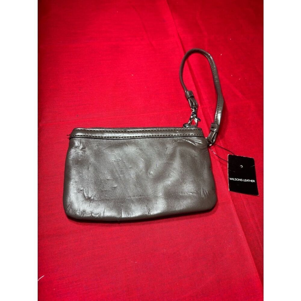 Wilsons Leather Dark Brown Leather Wristlet Pouch